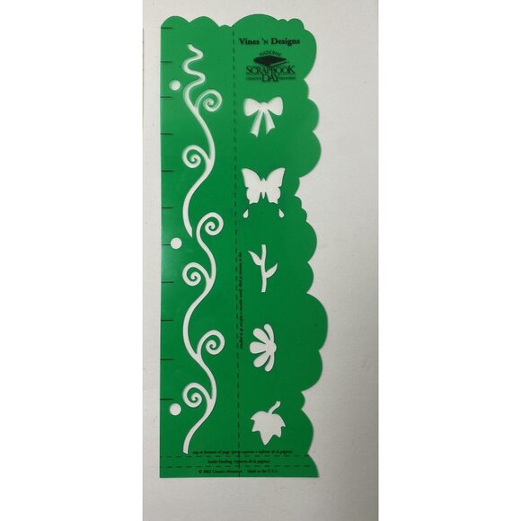 Creative Memories Journaling Template Vines N Designs Floral Butterfly - Picture 1 of 1